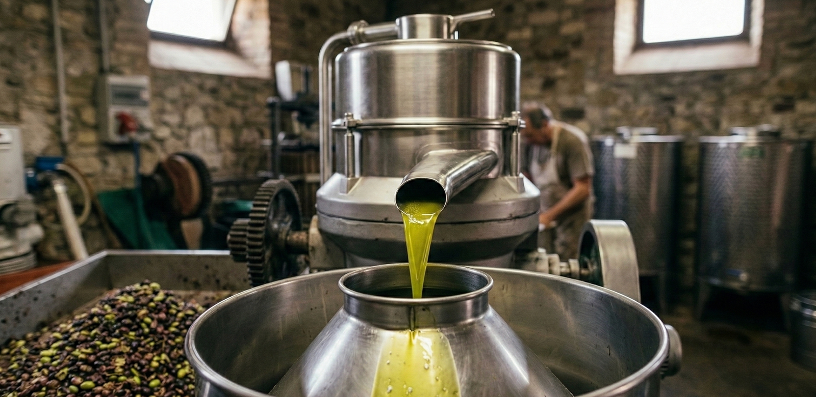 Olijfolie persen in Le Marche