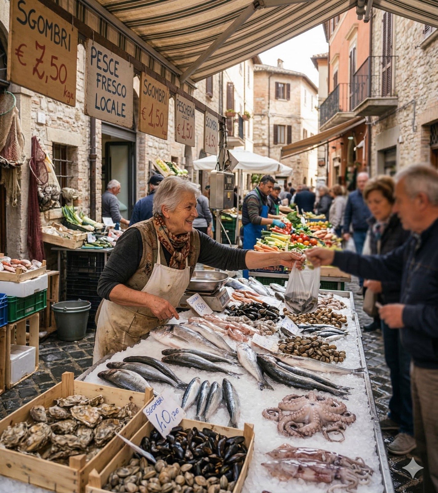 Vismarkt in Le Marche
