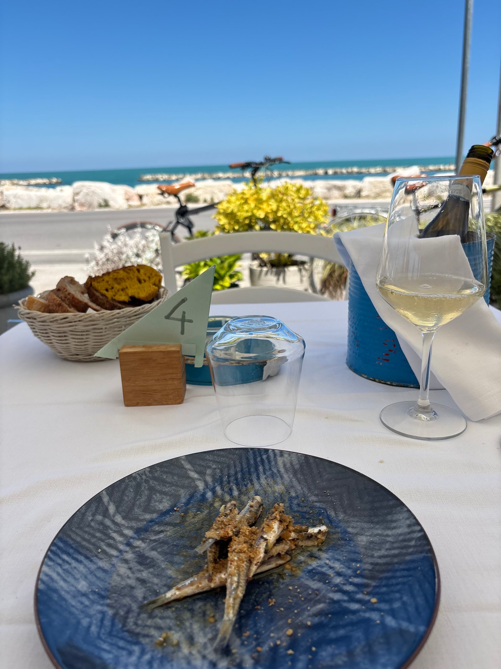 Verse sardines bij Da Yankee Fano