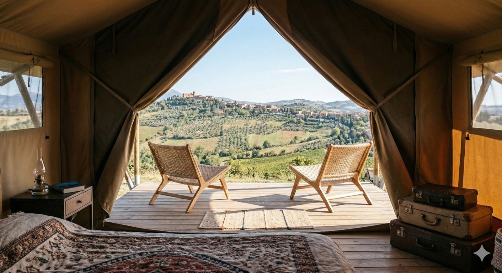 Uitzicht over de heuvels van Le Marche